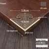 Protezione d'angolo antica in rame stile cinese - Bordo decorativo inciso in ottone per mobili