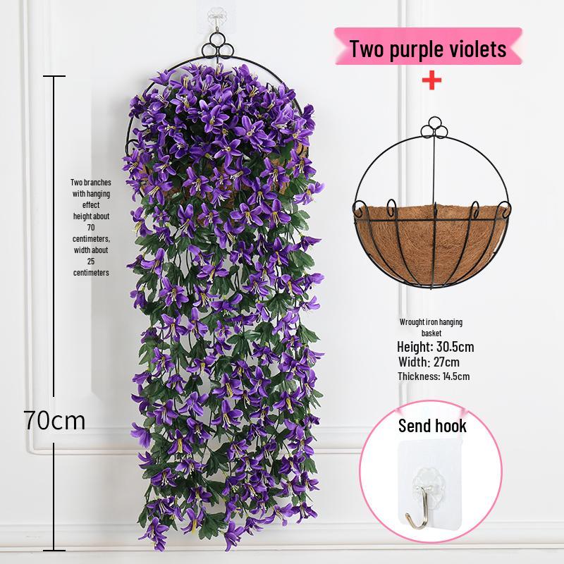 Artificial Rose Vine Wall Hanging for Living Room Decoration
