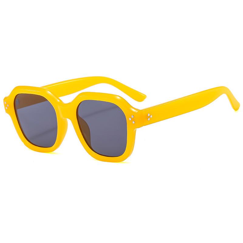 Dopamine Style Square Sunglasses With Antiuv Coating For Fashionable Summer Outings