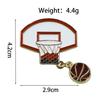 Personalized Alloy Basketball Hoop Brooch Badge for Backpacks