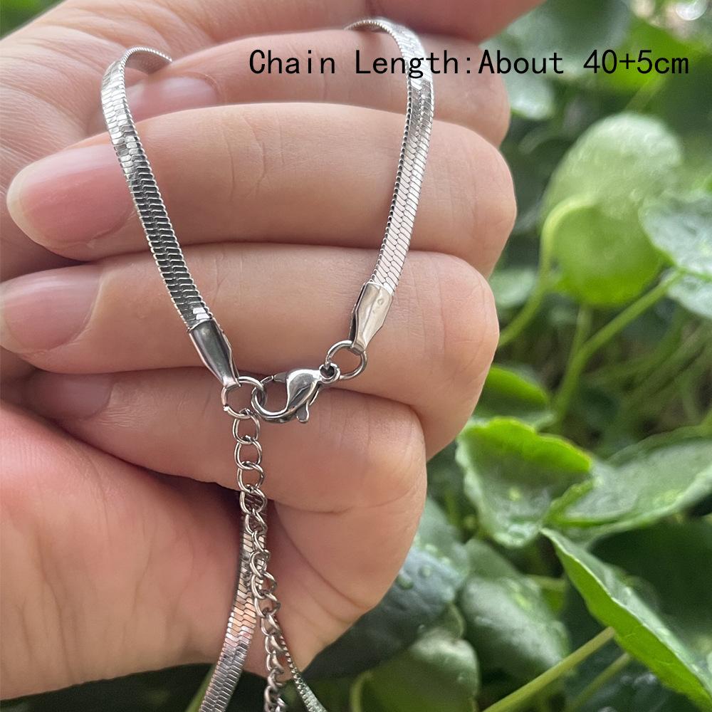 Small Animal Snake Pendant Flat Snake Chain Necklaces for Women Choker Necklace Stainless Steel Jewelry Party Birthday Gift New