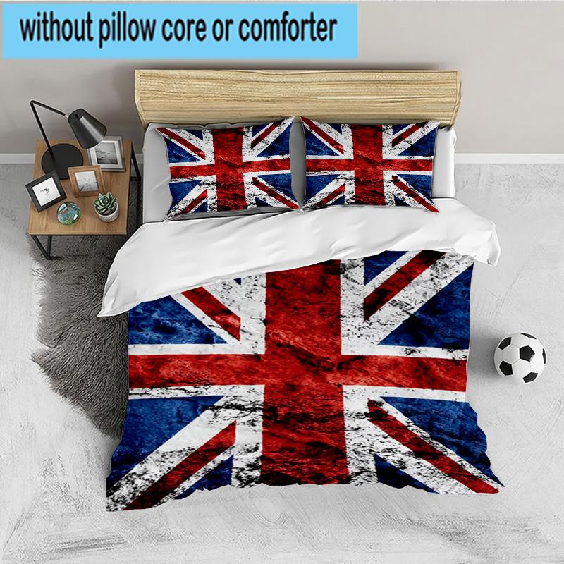 British Flag Artwork 3PCS Bedding set,Ideal for 1pc Duvet Cover And 2pcs Pillowcases Perfect for Fan gift,Ideal for Bedroom, Dormitory