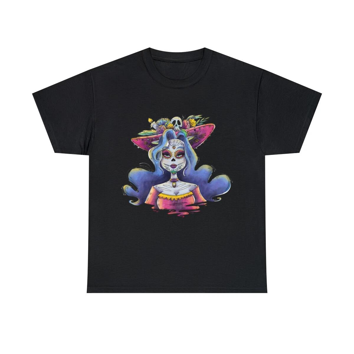 Day Of The Dead La Calavera Catrina Graphic Tee Shirt, S-5XL 3XL