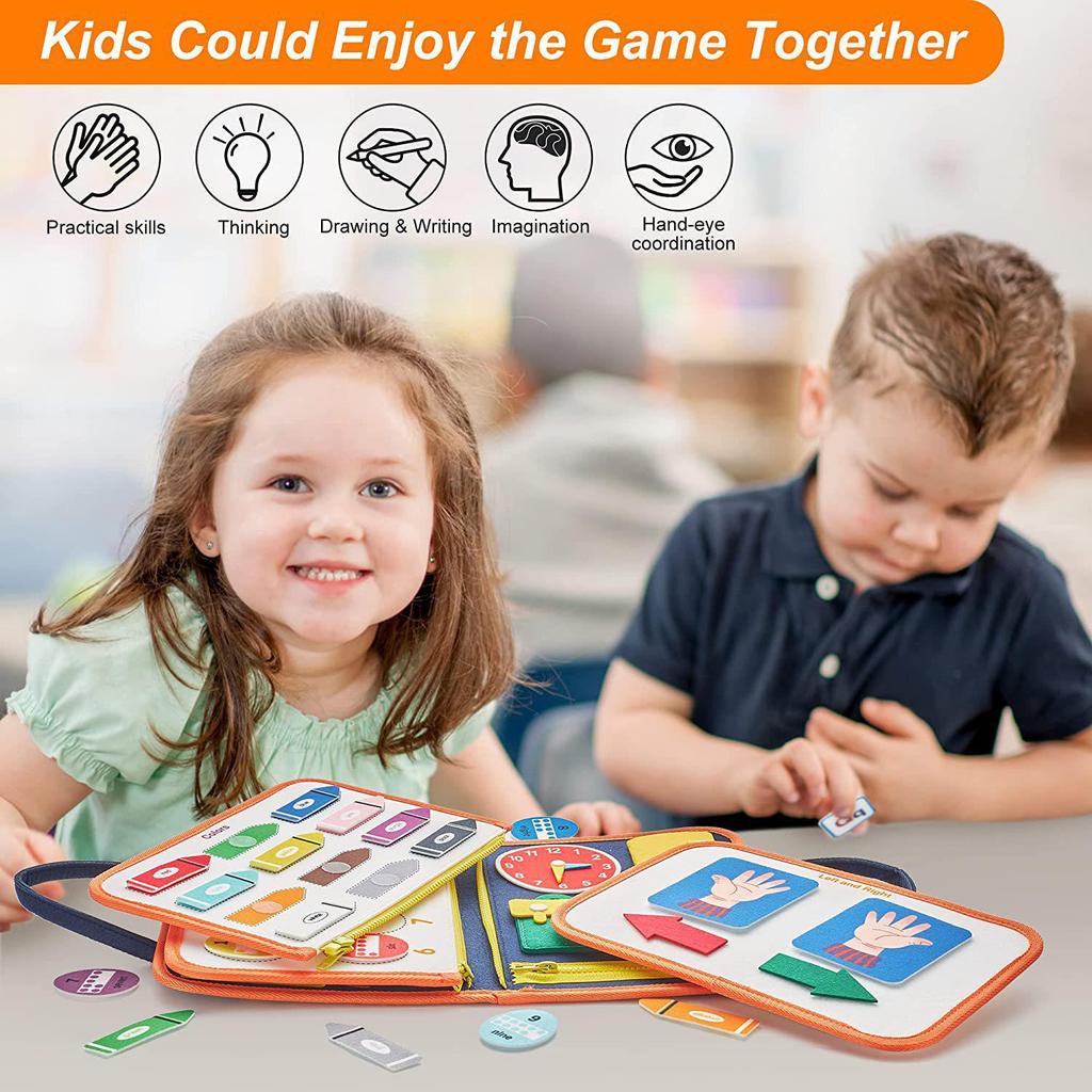 Children's Felt Learning Busy Board: Early Education Toy for DIY Life Skills