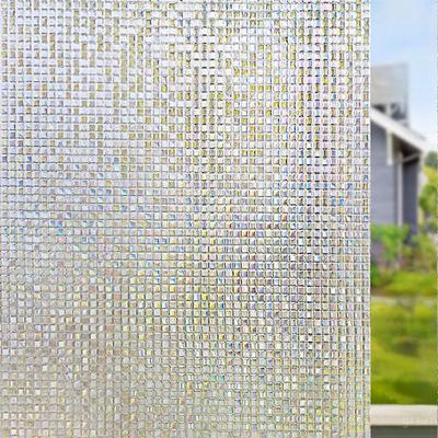 3D-Regenbogen-Fensterfolie, statisch haftend, Buntglasaufkleber, selbstklebende Folie, Fenster-Sichtschutzaufkleber, Anti-UV, Heimdekoration