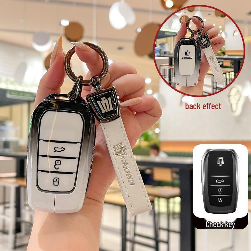 Toyota Crown 14th Gen Key Case: Premium Metal Buckle Shell