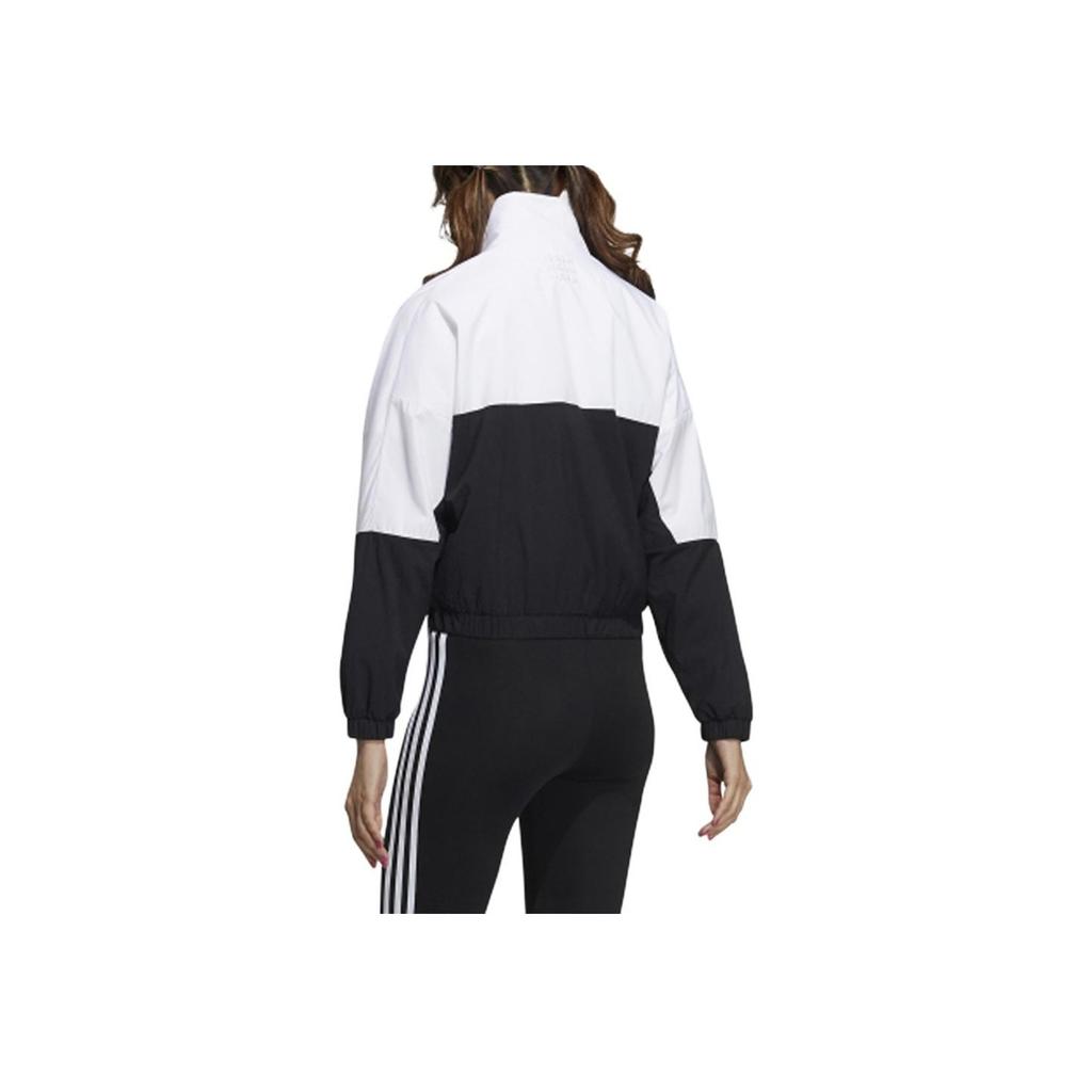 adidas Neo Icons+ Casual Sports Stand Collar Printed Jacket Women Jacket Black H36716