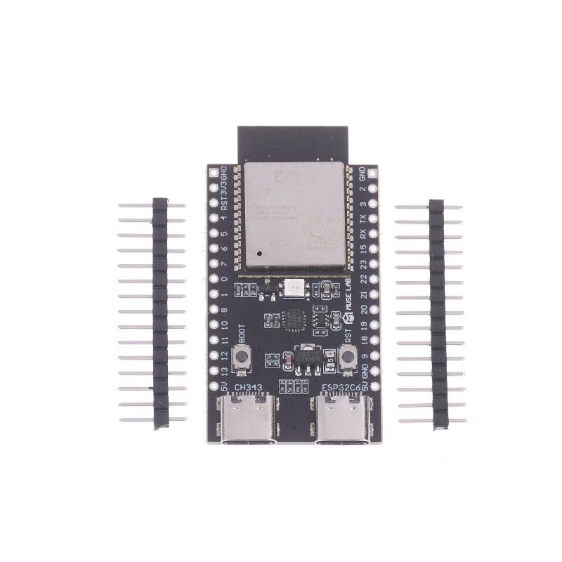 1 Set Wifi6 Bluetooth-Compatible For Arduino Zigbee Nano Esp32-C6-N4 Development Board Esp32-C6 Core Board
