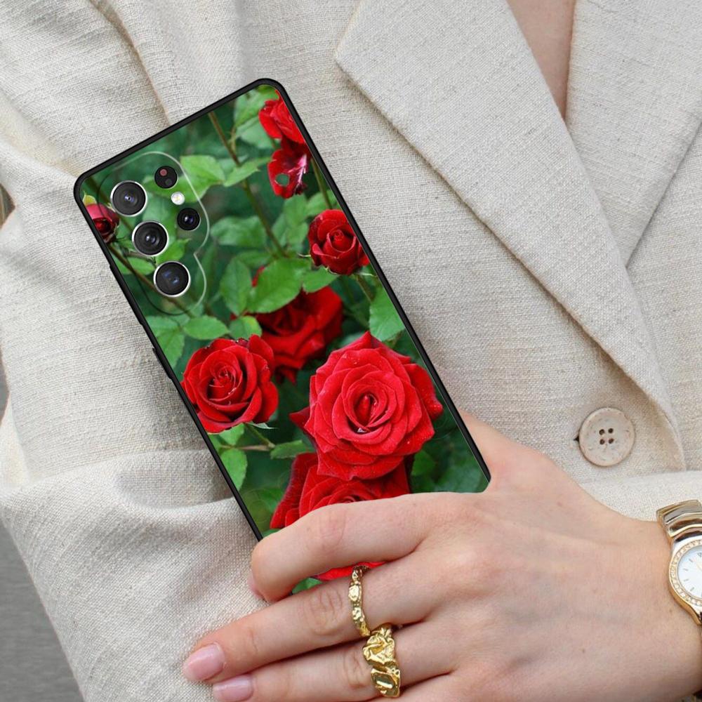 Beautiful Rose Cell Phone Case for Samsung Galaxy S26 Ultra S25 S24 S23 S22 S21 S20 Note10 Cover
