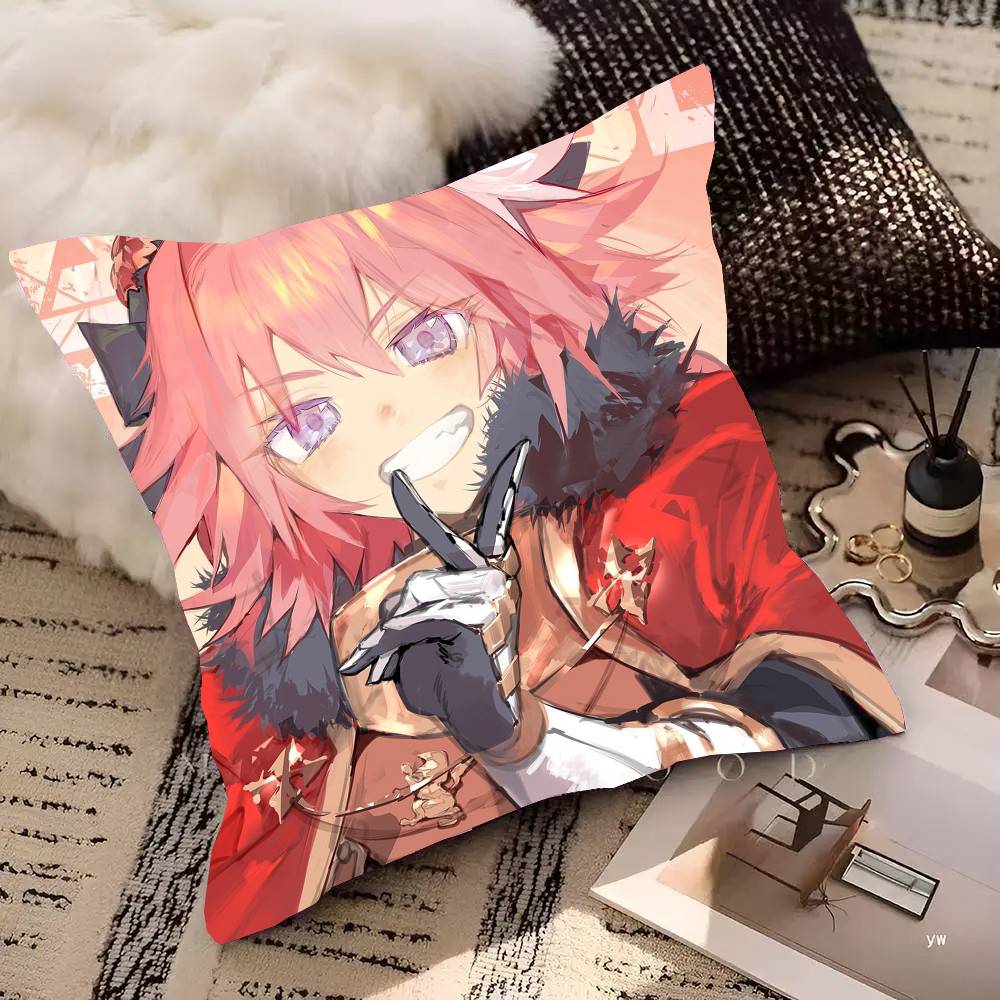 Astolfo Anime Fate Pillow Case Fashion Square Pillowcase Bedroom Sofa Room Ins Decoration Leisure