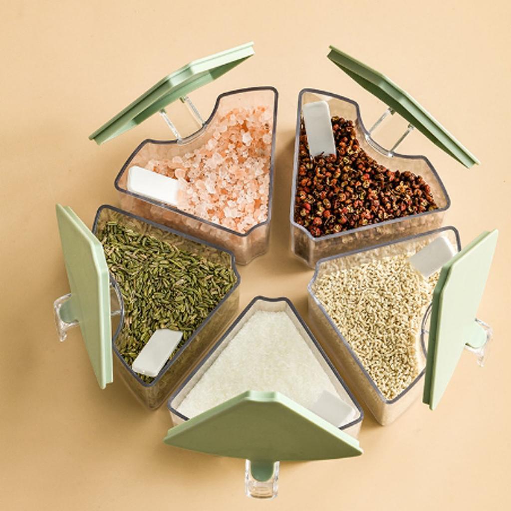 Kitchen Spice Turntable Organizer 2 Tier Plastic 360 Degree Rotation Multifunctional Seasoning Storage Rack for Cabinet
