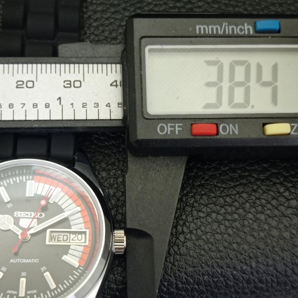 REFURBISHED VINTAGE SEIKO 5 AUTOMATIC 6309A JAPAN MENS BLACK WATCH a440856-4 Sk-a440856