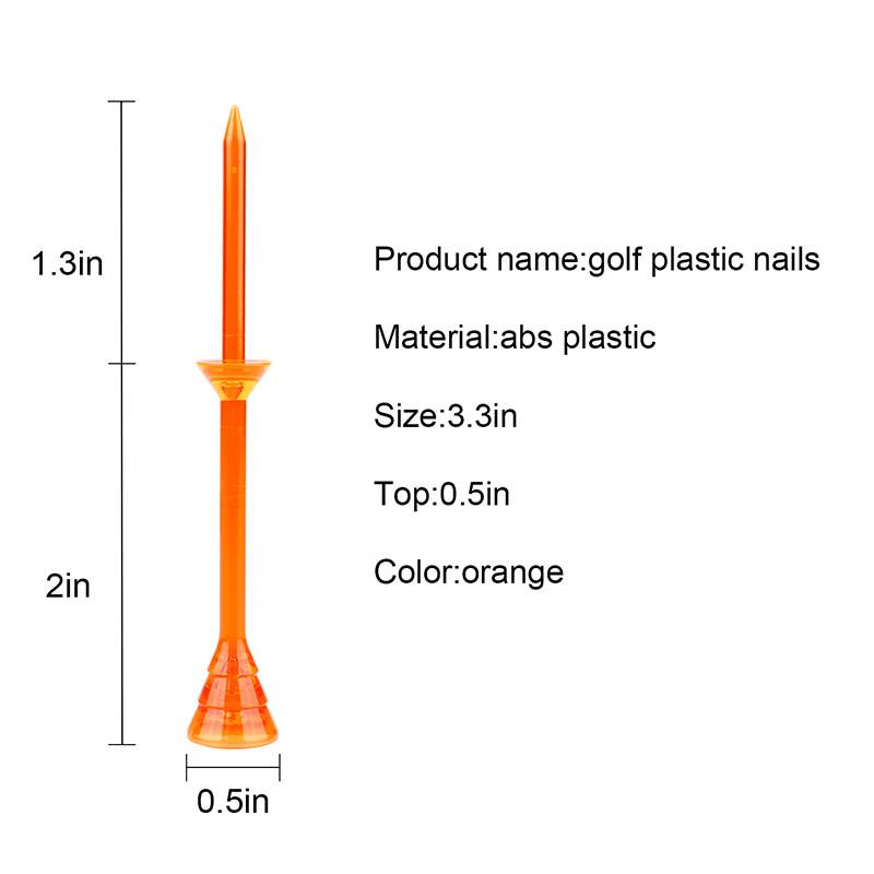 Fengyi Ultra-Fine Low Resistance 83mm Golf Tees - 100 Mixed Colors