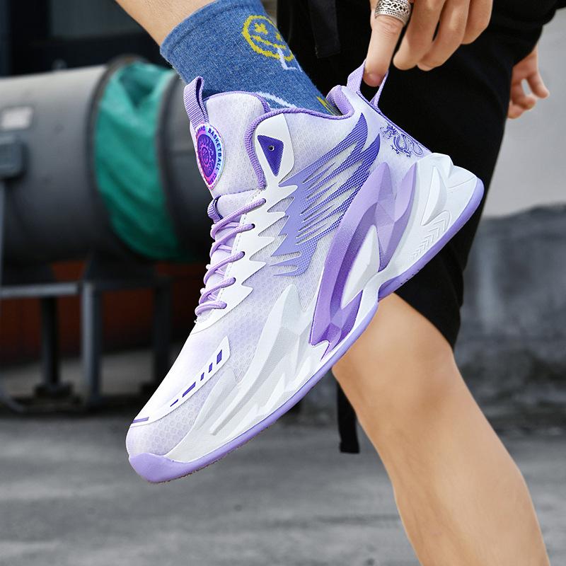 Mittel- und hochgeschnittene Basketballschuhe Herren Dämpfung atmungsaktive Mesh-Oberfläche verschleißfest stützend professioneller Wettkampf tatsächlicher Kampf Putian spo