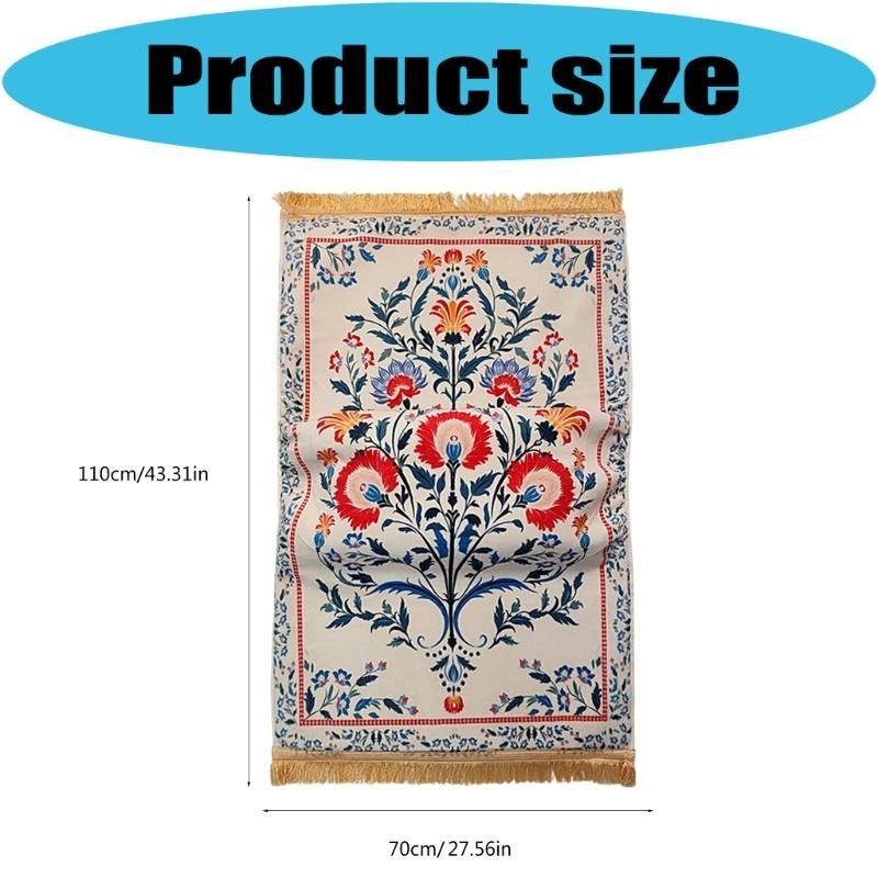 Polyester 8cm Thick Prayer Carpet Soft Comfortable Texture And Slip Resistant Base For Home Use 70x110cm Prayer Rug