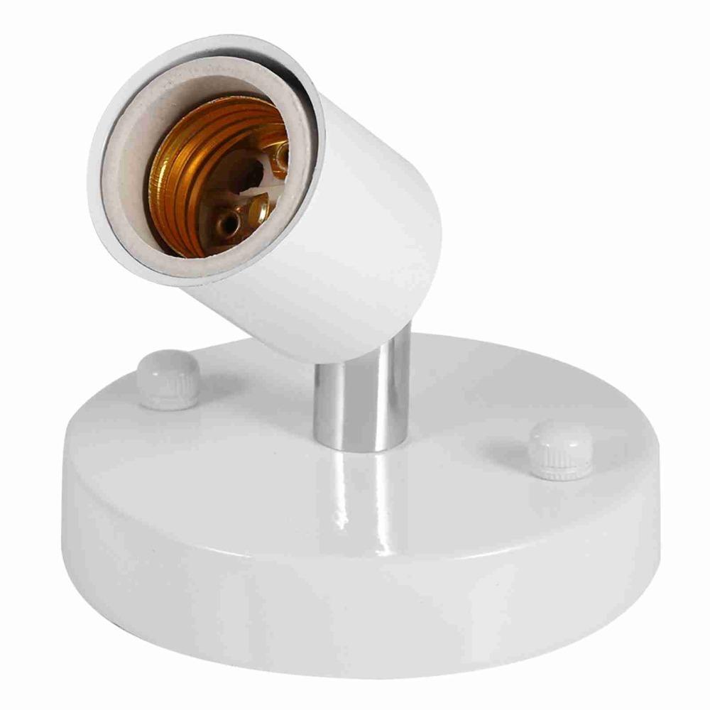 Ceramic Iron Wall Lamp 180° Rotating Bulb Holder Modern Lamp Base Garage
