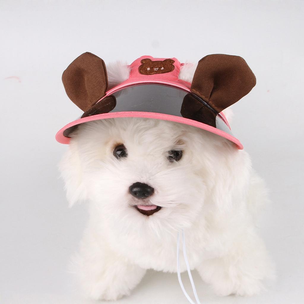 Pet Sun Hat Visor Cap Ear Hole Design for Cats Dogs Rabbits Teddy