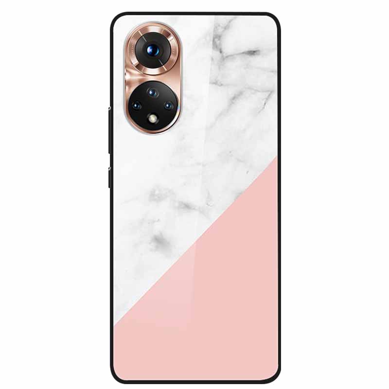 For Honor 50 Case Marble Tempered Glass Back Cover Hard Case For Huawei Honor 50 Pro Phone Cases NTH-AN00 NTH-NX9 Fundas Coque