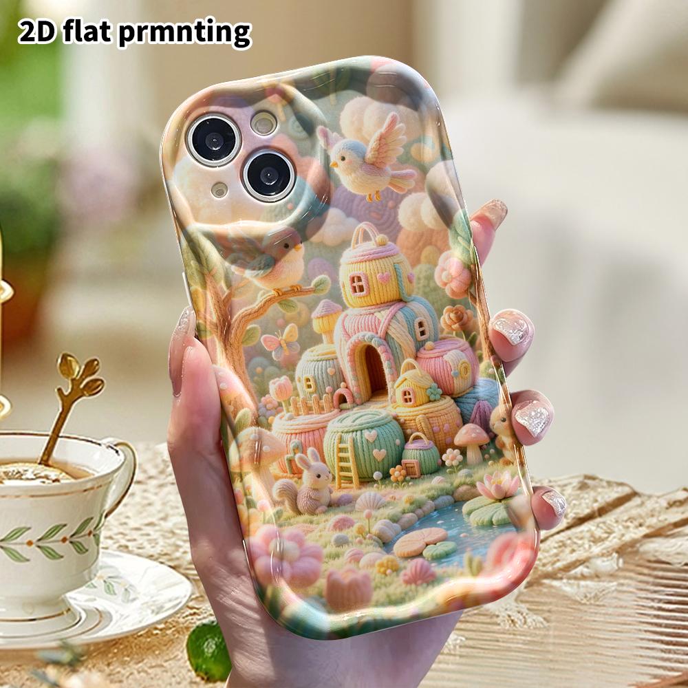 Phone Case: 2D flat, suitable for iPhone 18 17 16 15 14 13 12Pro protective case, Can Can Town, perfect Christmas and Halloween holiday gift