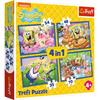 Puzzle 4W1 Podwodne Życie Spongeboba 34674