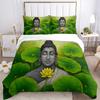 3pcs bedding set Buddha Lotus Includes 1 Comforter + 2 Pillowcases, Without Pillow Inserts, Soft Comfortable, Lightweight Breathable, Printe