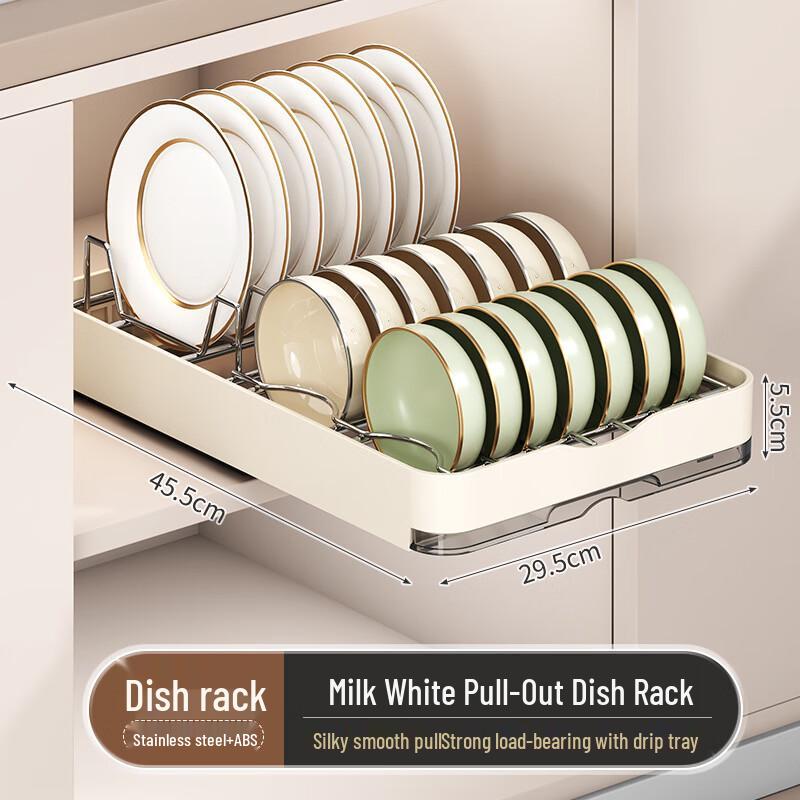 

Kitchen Cabinet Pull-Out Dish Drying Organizer