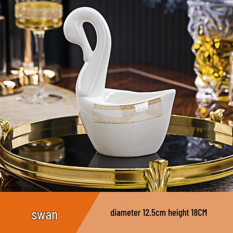 European Style Gold-Rimmed Bone China 56-Piece Dinnerware Set