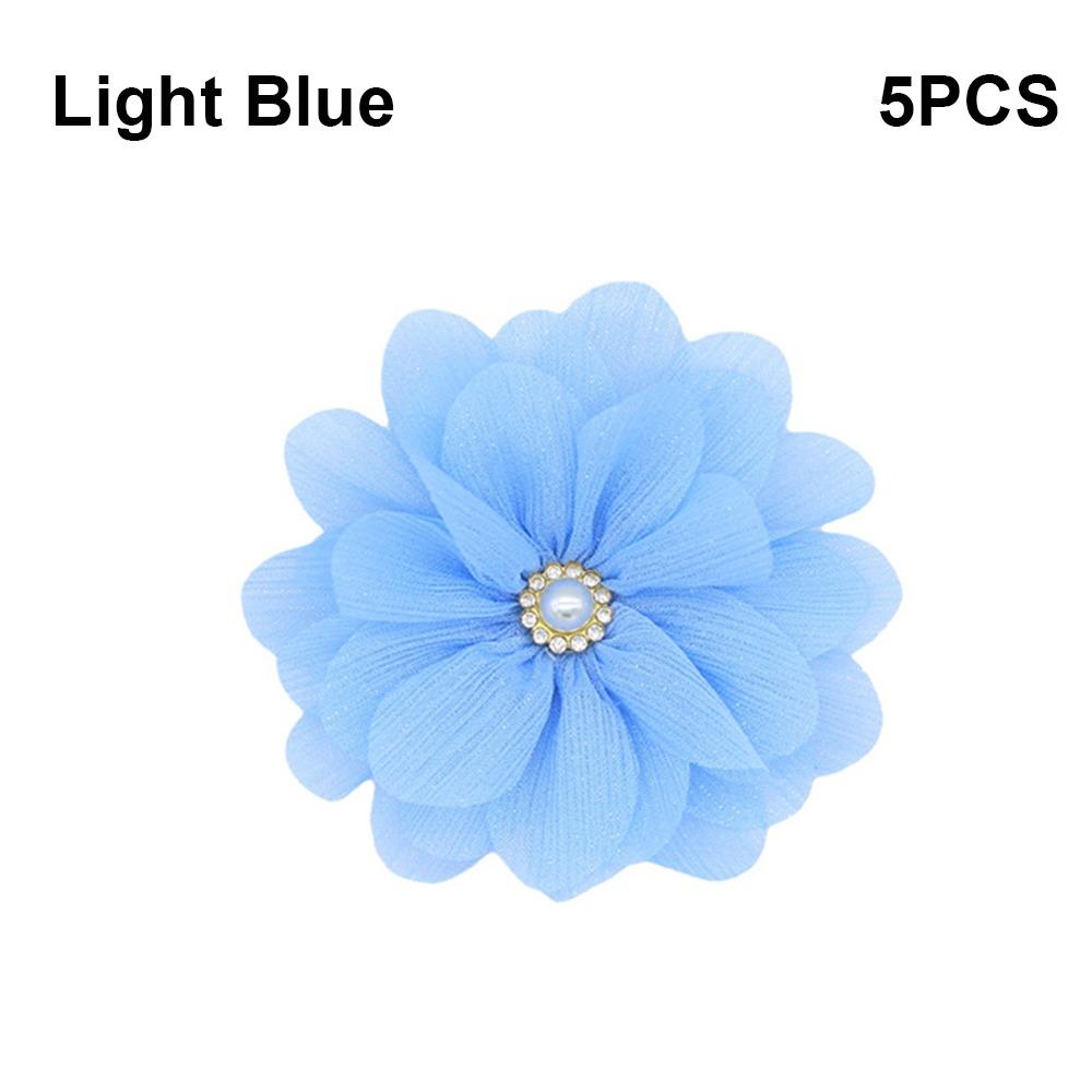 5PCS Chiffon Chiffon Flower Embellishment Handmade Material  Clothes Decoration