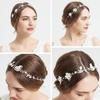 Oriamour Bridal Crystal Headband with Freshwater Pearls Flower Design Wedding Hair Accessories (All Silver)