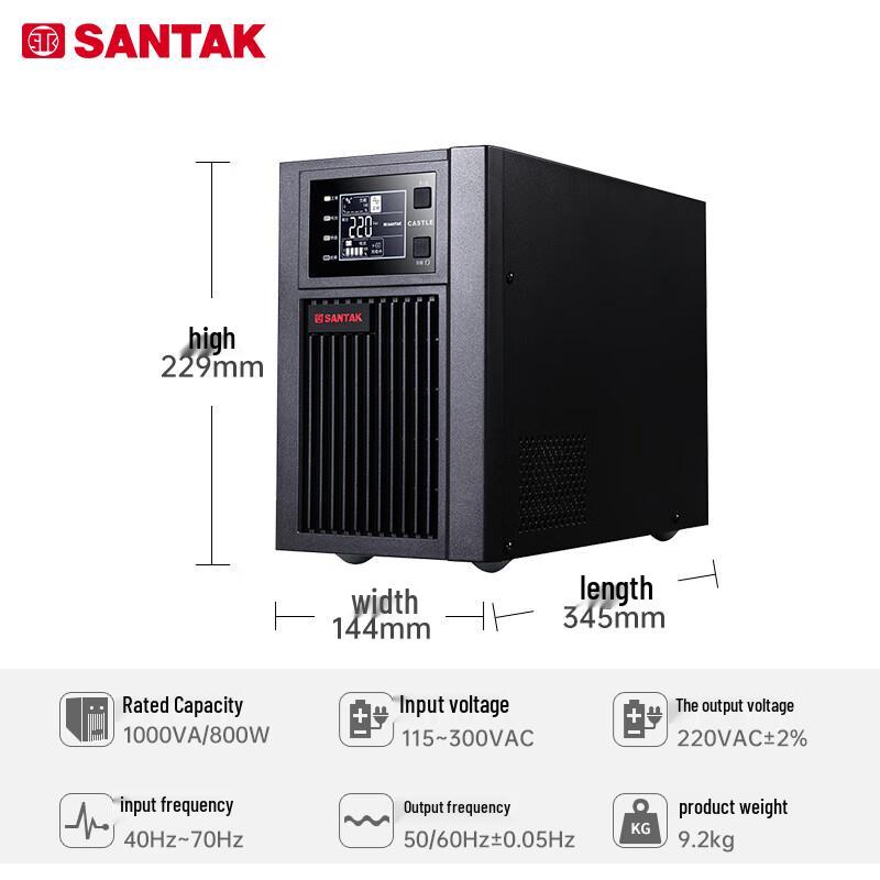 SANTAK Online UPS with Built-in Battery