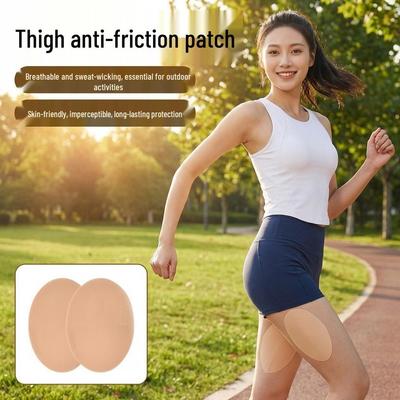 Manufacturer's Invisible Breathable Anti-Chafe Thigh Stickers for Athletes - Sweat-Absorbent and Cross-Thigh Design.