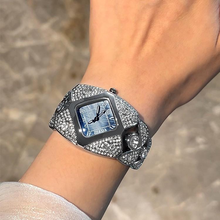 Light Luxury Full Diamond High-End Bracelet Women'S Watch Niche High-End Retro Bracelet Quartz Watch