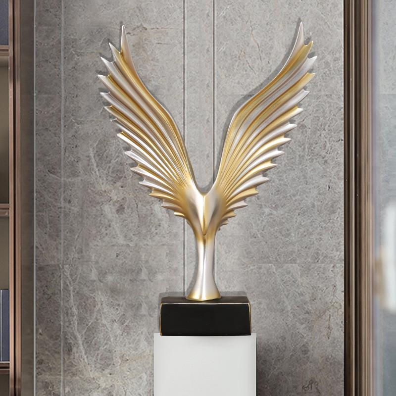 Angel Wing Eagle Resin Figurine For Modern Home And Office Display