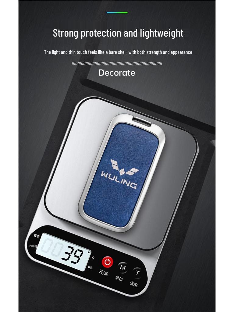 Kryt klíče Wuling Xingchen 2022 pro edici 21 Jiachen Xingyao - Kovový skládací skořepinový klíč k autu s přezkou