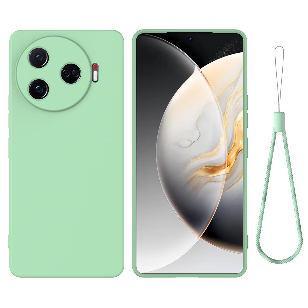 

Для TECNO Camon 30 Pro 5G чехол жидкий силиконовый защитный чехол для телефона с ремешком B
