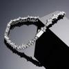 Hot-selling Diamond-encrusted Zircon Hip-hop Bracelet, High-end Gemstone-set Airplane Chain, Niche Bracelet.