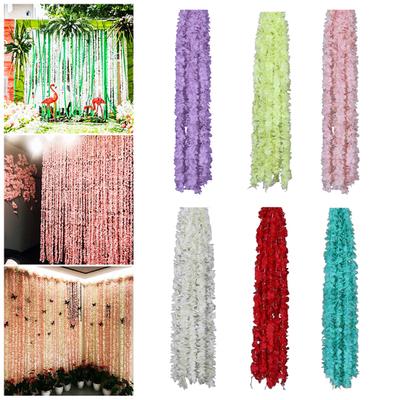 Guirlande de fleurs de glycine artificielle Vigne de fleurs suspendues en fausse glycine pour la maison, l'arche de mariage, le mur, le jardin