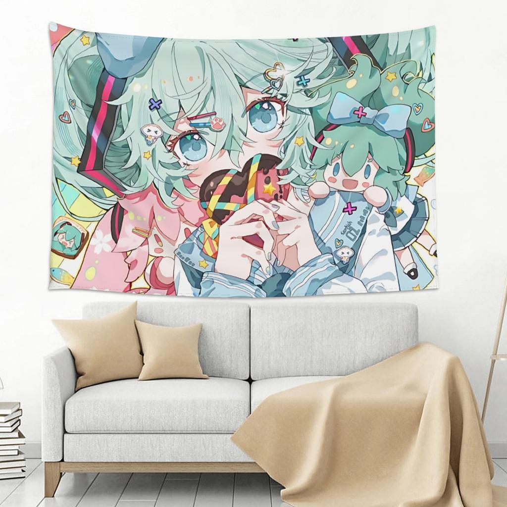 Hatsune Miku Cutecore Duvar Halısı Oda dekorasyonu Ev Dekorasyonu Duvar Halısı Dekor Aksesuarları Sevimli Oda Dekorasyonu
