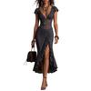 Neue europäische und amerikanische Damenbekleidung Retro-Kleid Spitzen-Design-Kleid