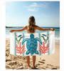 Quick Dry Microfiber Beach Towel Sand Free, Sea Turtle Large Bath Towels, Lightweight Absorbent Travel Towel Yoga Picnic Mat