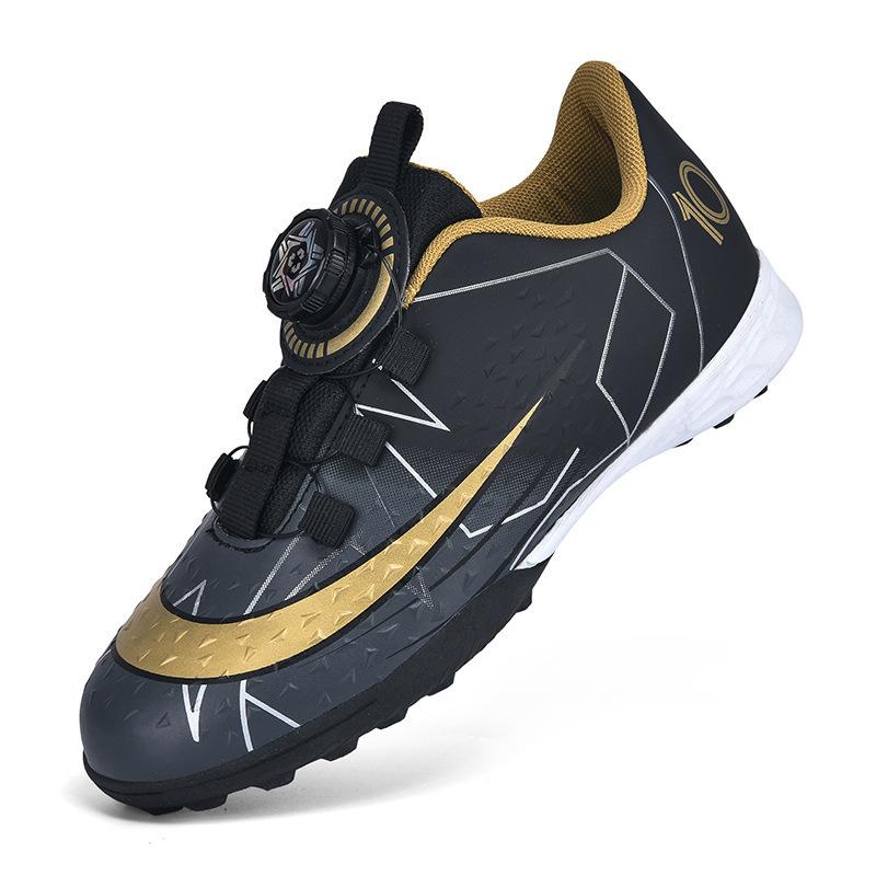 Artificial Turf Nailed Shoes Leather Foot Student Training Buckle Non-slip Soccer Shoes Children Spinning Teen