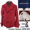 Union Station Mens Bigi Wool Peacoat Red M(USED)