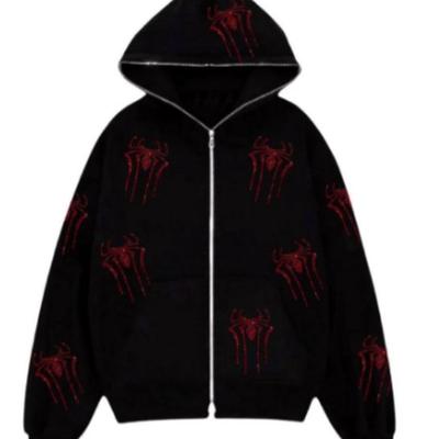 Y2K Aesthetic Tops Punk Sport Jacket Streetwear Hip Hop Sweatshirt Graphics Oversized Hoodies