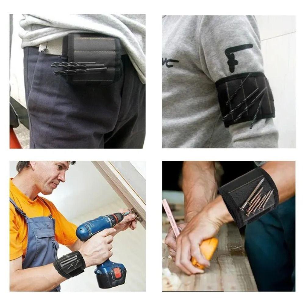 Lightweight Woodworking Magnetic Wristband Adjustable Universal Repair Tool Bag Oxford Cloth Durable Repair Tools Accessories
