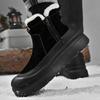 New Men's  Warm Cotton Shoe Men's Winter Slip-on Snow Boots Men for Work Ankle Boots Male Winter Thick Bottom Outdoor Casual Shoes