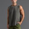 Cotton Sleeveless T-shirt Men's Sports Vest Loose Comfortable Fitness Solid Color Men's Vest T-shirt