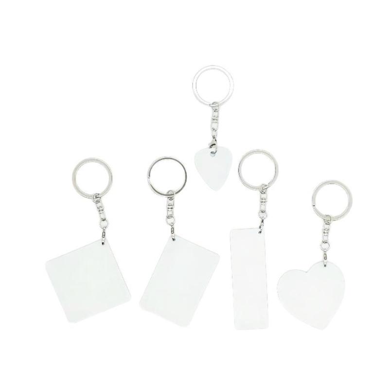 Pack of 10 Blank Aluminum Metal Keychains for Custom Heat Transfer Designs Sturdy Lightweight Sustainable