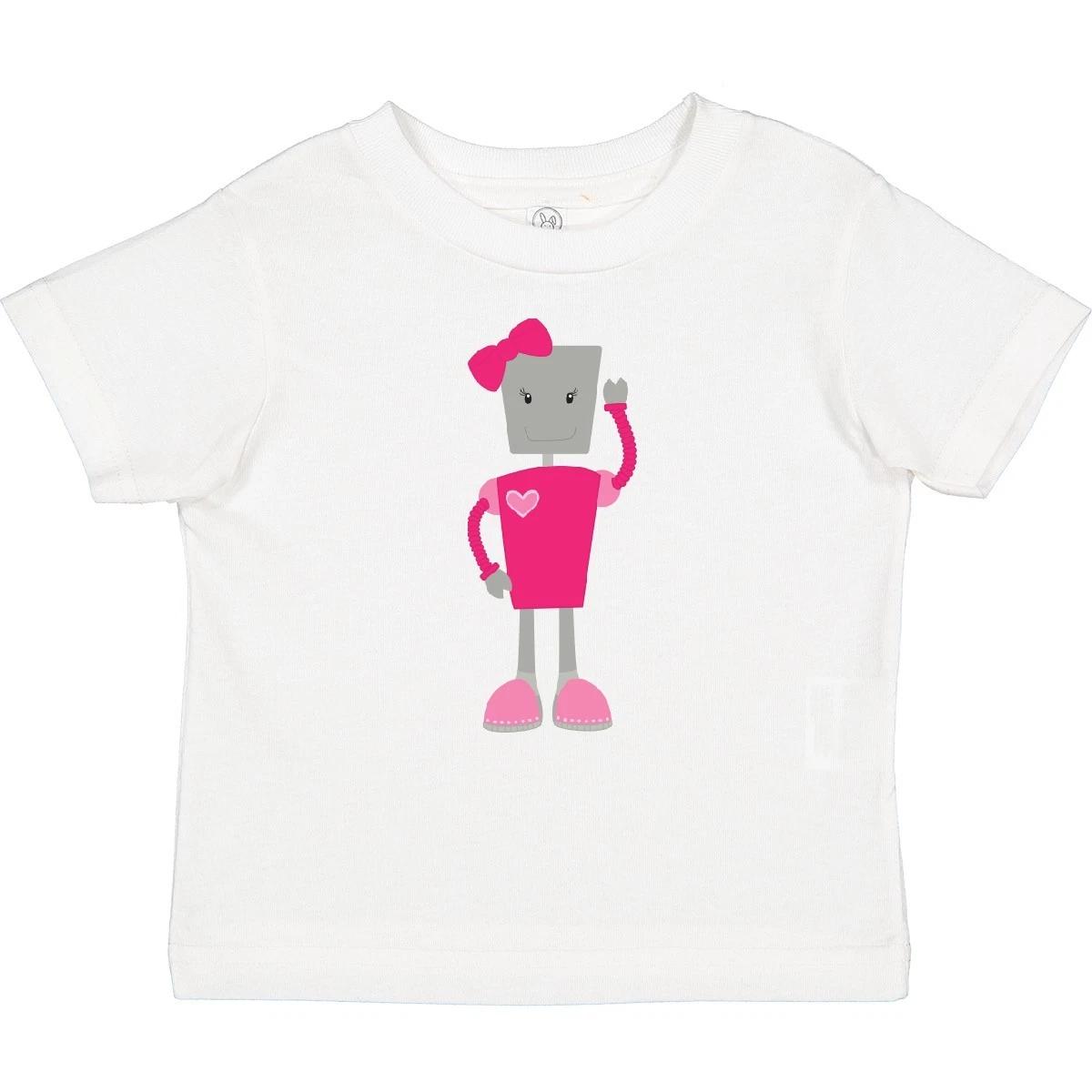 Inktastic Cute Robot, Funny Robot, Girl Robot, Pink Robot Baby T-Shirt Little 100