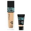 Fit Me Foundation Leno 30ml + Mini Foundation 5ml Set, 128 Warm Nude, 112 Natural Ivory (mini Foundation), 1 Set