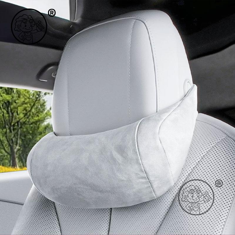 For XPENG P7+ 2026 2027 Car Leather Memory Foam Pillows Neck Pillow headrest Car interior Accessories